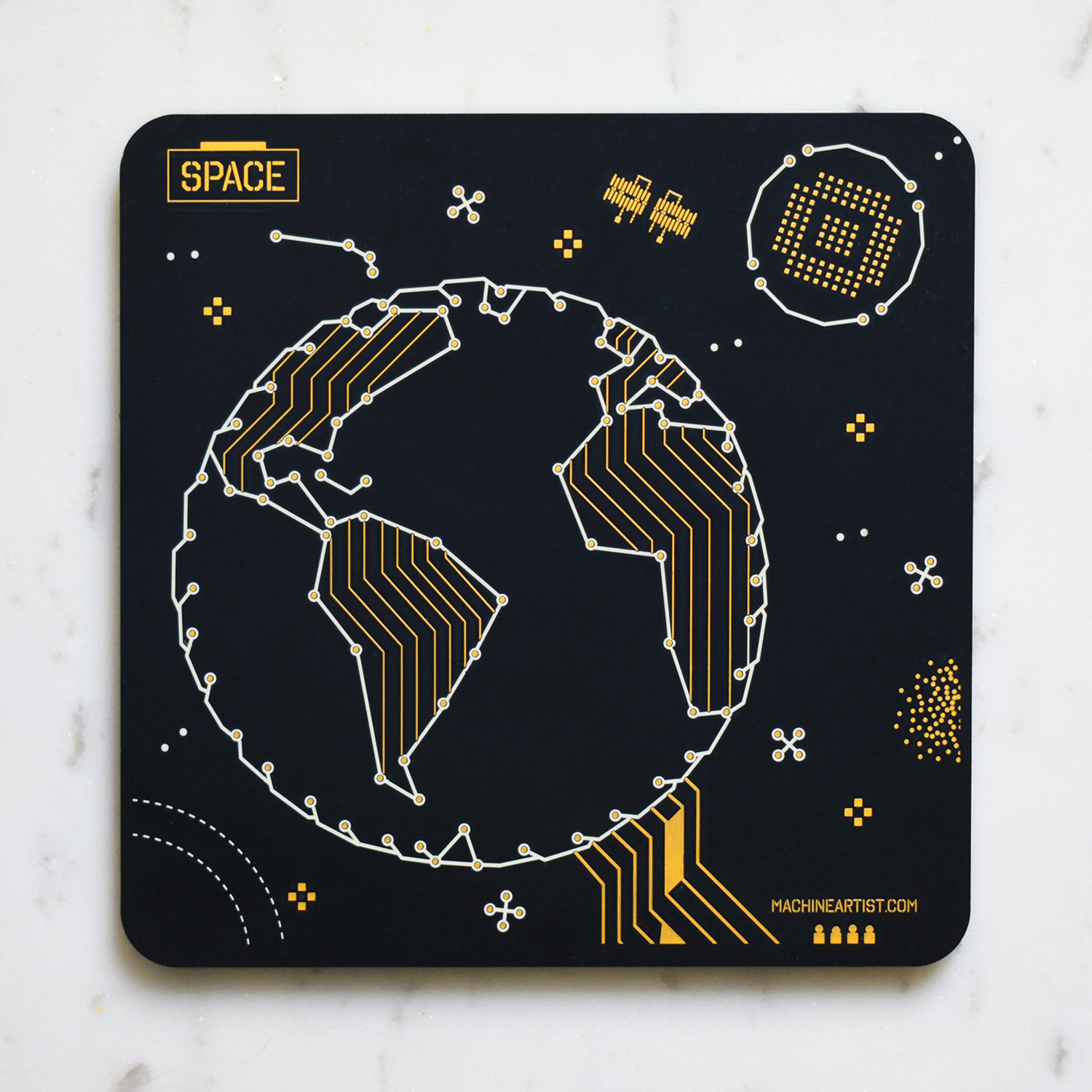 PCB Coasters Space
